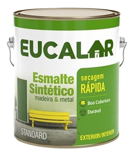 Tinta Esmalte Sintético Eucalar Branco 900 Ml Eucatex