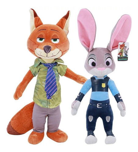 2pcs Zootopia Judy Hopps Nick Wilde Peluche Muñeca Regalo