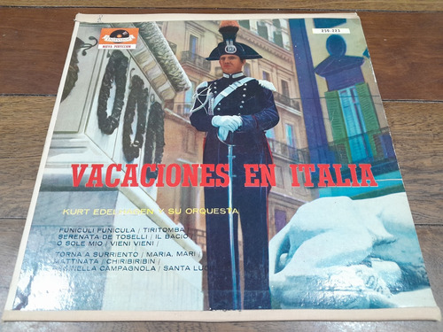 Lp Vinilo - Kurt Edelhagen - Vacaciones En Italia - 1965