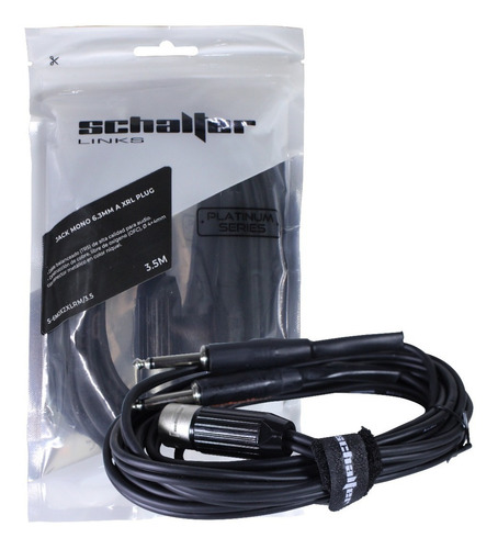 Cable Jack Mono 6.3mm A Xlr Plug 3.5m Cobre