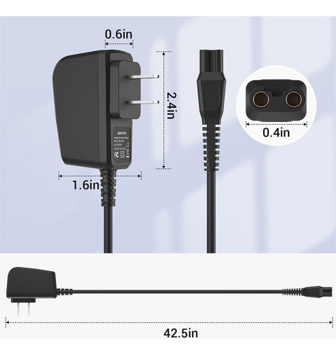 Cargador De Afeitadoras, Enchufe Us/eu Para Philip/hq8505/s5