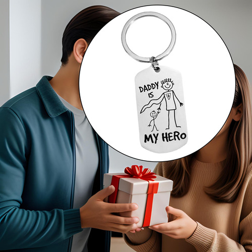 4 Llavero De Regalos Del Día, Regalo De Llavero De Papá