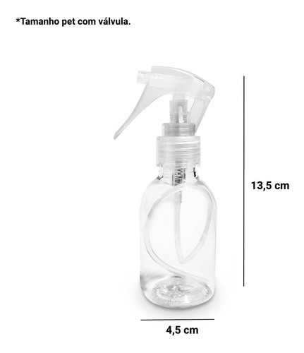 Imagem 3 de 4 de Frasco Pet Borrifador De 100ml Com Válvula Mini Gatilho