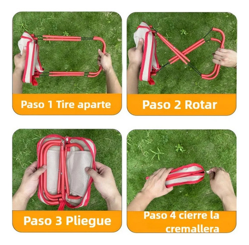 Silla De Camping Plegable Portátil Taburete Pesca O Playa