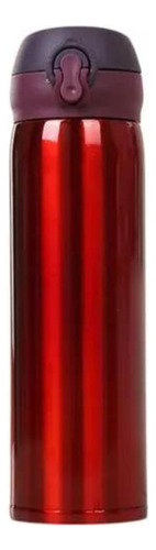 Garrafa Isotérmica Inox 380 Personalizada: Marca Registrada Cor Vermelho