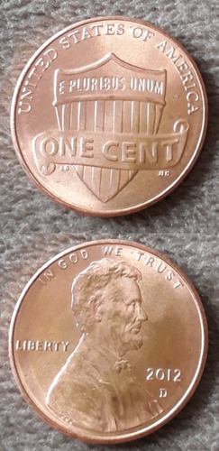 Moneda De Un Centavo De Estados Unidos Año 2012 Ceca D