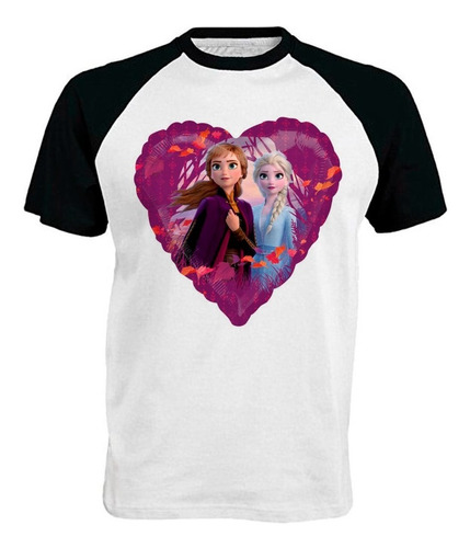 Remera Frozen Love  Pelicula Spun Adulto/niño 