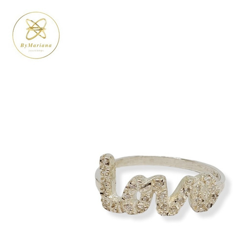 Imagen 2 de 7 de Anillo Plata Con Cubic Love