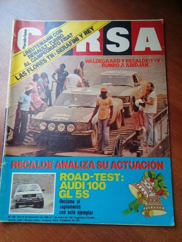 Revista Corsa 760 (1980) Road Test Audi 100 Gl 5s Recalde