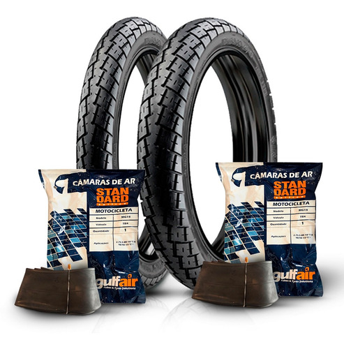 Kit Pneus Ira Soho 90/90-18 E 275-18 Titan+2 Câmaras Aro 18