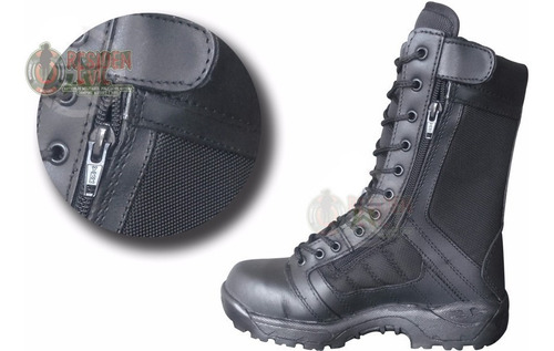 Imagen 3 de 5 de Botas Militares Hombre Para Trabajo Kaki Negro Repelente