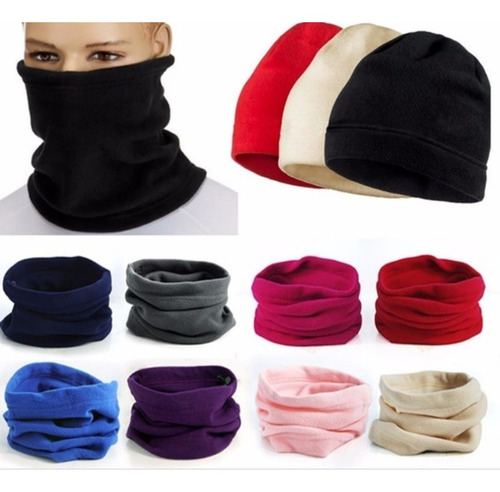 Gorro Cuello Polar Bufanda Abrigo Varios Colores X 12  $