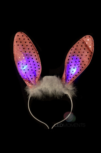 Imagen 4 de 10 de 10 Vinchas Conejitas Led Pack Especial Cotillon Luminoso Vip