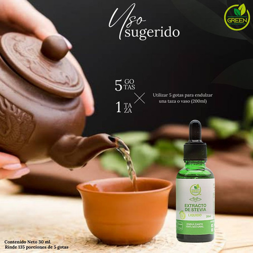 Endulzante Stevia Líquida Natural Concentrado /no Amargo
