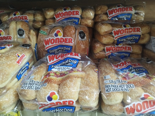 Pan Para Hot Dog Wonder Con Ajonjolí 5 Bolsas De 8 Pz C/u