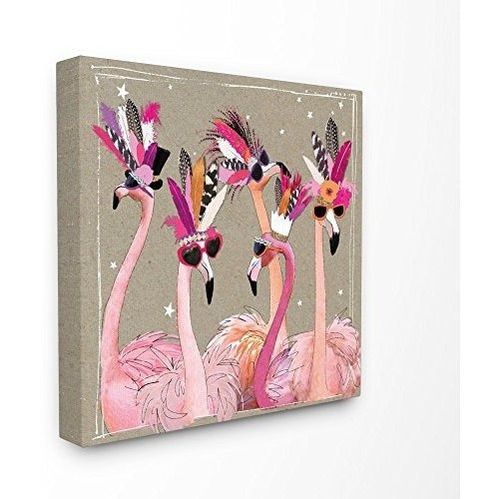 The Stupell Home Decor Collection Fancy Pants Flamingos...