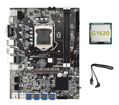 Placa Madre B75 Eth Mining, Adaptador Usb 8xpcie+cpu G1620+c