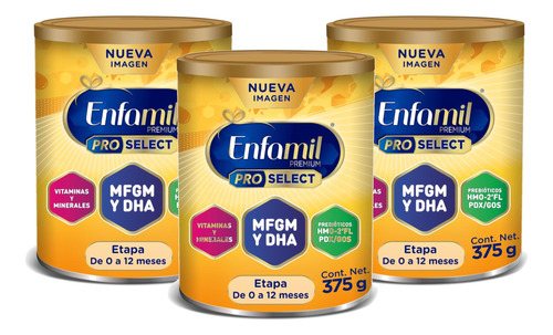 Enfamil Premium Etapa 1 Paquete De 3 Latas De 375gr Cada Una