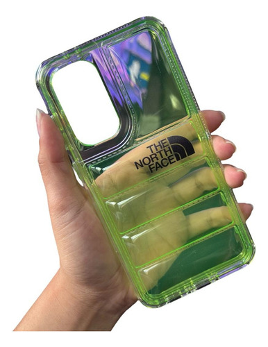Funda Case The North Face Para Samsung 2 En 1 Fosforescente Verde Samsung A55