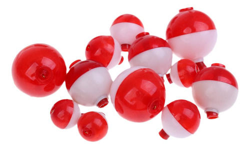 2 X 12 Piezas De Pesca Roja Flotante Espuma Accesorios De