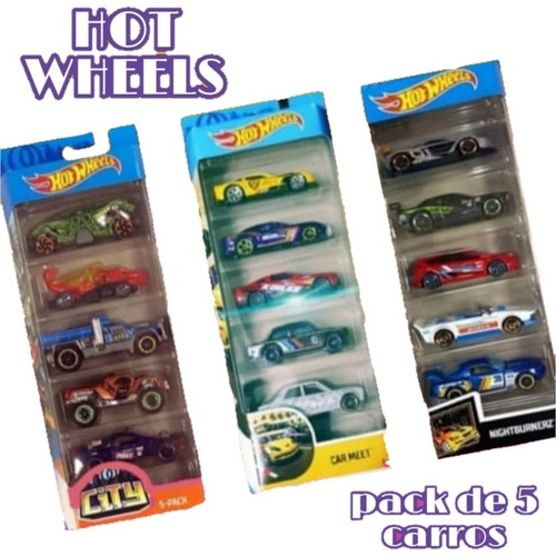 Carritos Hot Wheels Paquete De 5 Carros Originales Em