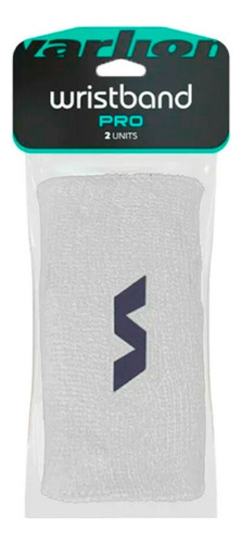 Par De Muñequeras Varlion Pro Largas Padel Tenis Color Blanco Talle Único