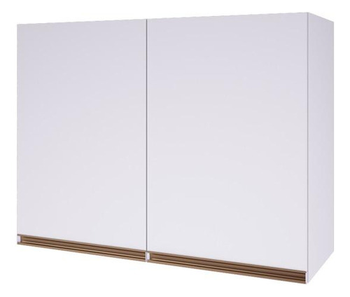 Armário Aéreo Cozinha Dinamarca 80cm 2 Portas Indékes Cor Branco