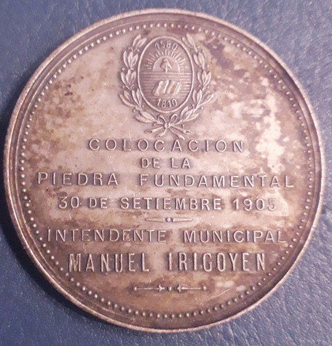 Medalla Asistencia Pública Santa Fe 1905 Medicina (Usado)