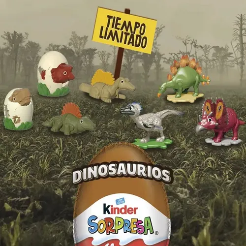 Huevo Kinder Sorpresa Chocolate Dinosaurios Juguete Pzs Envío