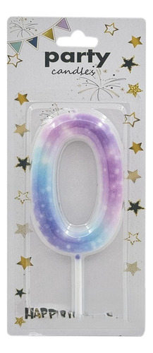 Vela Numero Degrade- Lila- 12,5 Cm- Universo Mágico-
