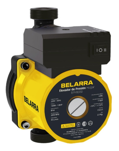 Bomba Elevadora De Presión 1/8 100 W  Belarra Eph1000