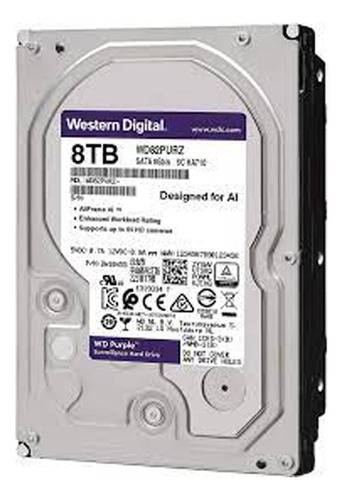 Disco Duro Western Digital 8tb Wd Purple Surveillance Backup