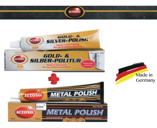 Polidor Metal Bronze Níquel + Autosol Polidor Ouro E Prata 