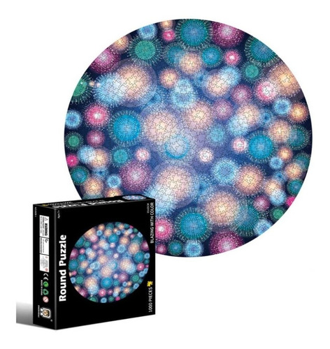 Puzzle Circular 1000 Piezas Modelo Fuego Artificiales