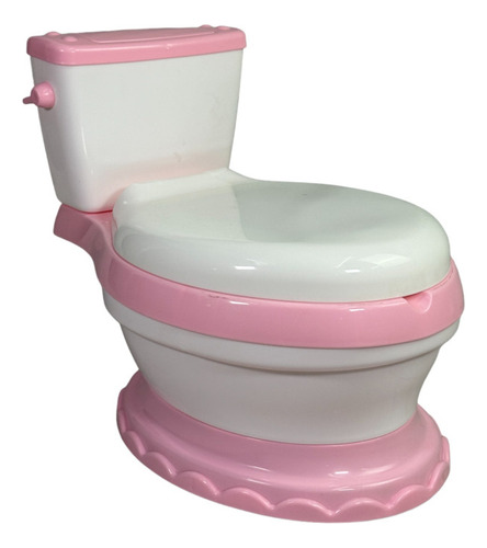 Baño Para Niños Con Asiento De Entrenamiento Antideslizante Color Rosa