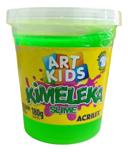 Slime Kimeleka Art Kids 180g Verde Escuro  - Acrilex