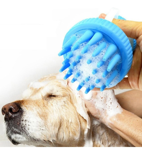 Cepillo De Baño Para Mascotas Con Dispenser De Shampoo