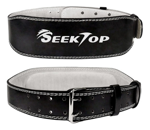 Seektop Cinturon Cuero Para Levantamiento Pesa Hombr 4.5