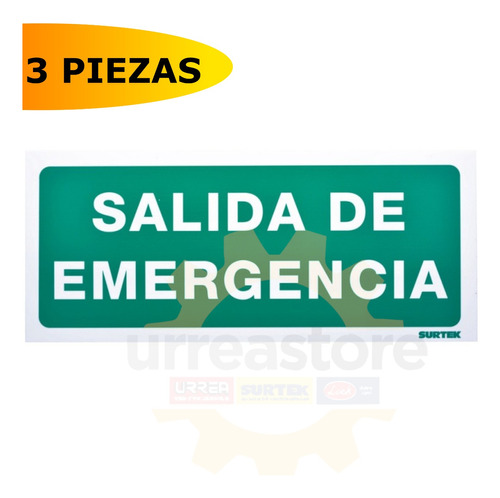 Surtek Ses3 Pack 3 Señales  ''salida Emergencia''