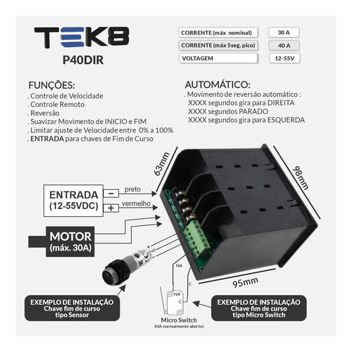 Motor Redutor 12v Dc 15 Rpm Alto Torque 12v Pwm Inteligente