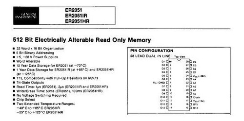 Memorias Earom Er 2051