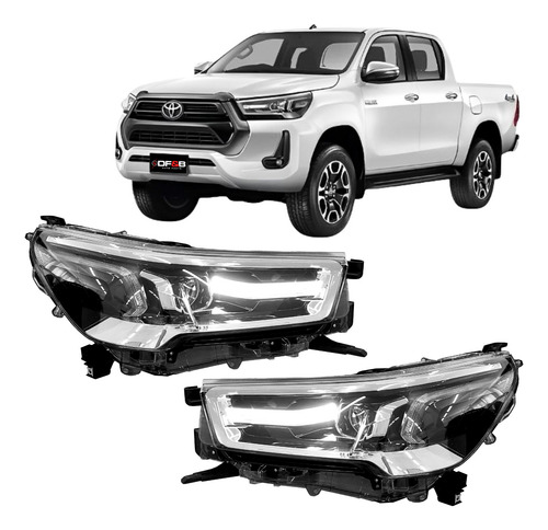 Par Farol Elétrico Hilux Srx Srv Sr C/ Led 16 17 2018 A 2024