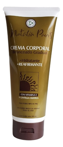 Crema Corporal Bronceado Gradual + Hidratante + Reafirmante