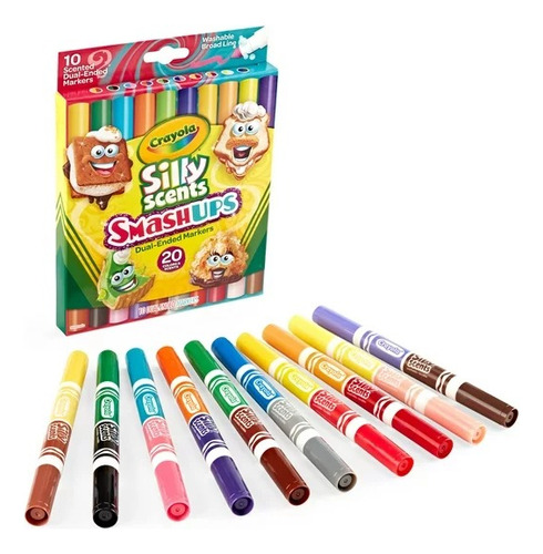 Plumones Crayola Silly Scents 20 Colores Perfumados Smash Up