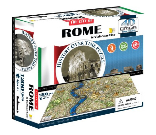 4d Cityscape Rome And Vatican City Time Puzzle