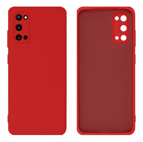 Capa Capinha Aveludada Para Samsung Galaxy S20 Silicone Cam Cor Vermelho