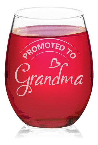 Copa Vino Tallo Diseño Texto Ingl  Promoted Grandma 