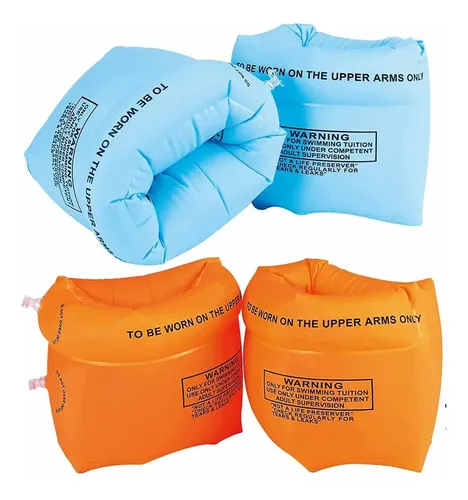 Juego De 2 Pares De Brazaletes Inflables | Doble Cámara De Aire Para Mayor Seguridad | Para Ni?os +2 A?os Y Adultos (15-75 Kg) | Aprender A Nadar Con Estilo En Piscina, Playa O Lago