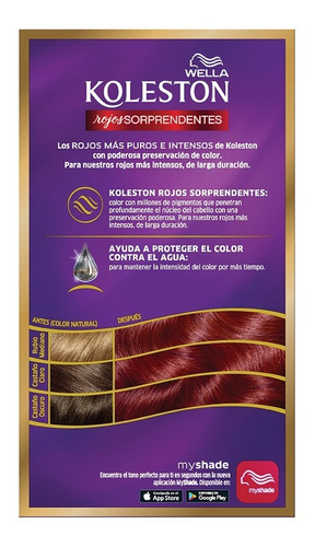 Tintura Wella Koleston Kit Permanente Rojo Exotico 5546