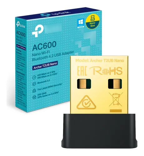 Usb Adapter Tplink Archer T2ub Nano Ac600  Wi Fi + Bluetooth